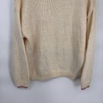 Vintage Rafferty Knitted by Hand Granny Sweater Womens L Cream Pink Romantic Size L Photo 7