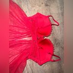 Victoria's Secret Victoria’s Secret Red Lacy Baby Doll Mini Lingerie Dress 34C Photo 6