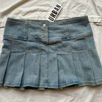 Urban Outfitters New With Tags NWT pleated denim mini skirt Photo 0