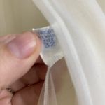 Vanity Fair 𝅺 negligee of cream nylon w/ lace neckline Short Sleeve Robe Vintage Photo 3