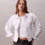 Calvin Klein Collection White Denim Jacket Size M Photo 6