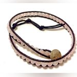 Genuine Leather and Rose Quartz Artisan Made Wrap Bracelet New Brown Photo 4