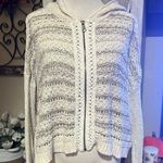 Free People Cream Cardigan Sweater with Open Knit Design Photo 0