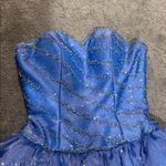 The Cool Collection Periwinkle Blue/Silver Beaded Strapless Dress SIZE 8 Blue Photo 1