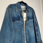 ZARA  Blue Denim Shirt Jacket Photo 4