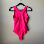 Aerie Smoothez By  Womens Pink Bodysuit Size Large Seamless Racerback High Neck Photo 1