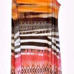 Chico's Size 2 Large Sleeveless Swing Dress Abstract Geometric Print Stretchy Photo 0