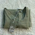 Dolcezza Sleeveless 100% Linen Shirt Womens 2XL Sage Beachy Artsy Lagenlook Pink Size XXL Photo 1