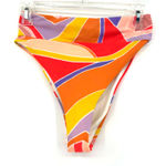 Aerie  size Small bathing‎ suit bikini bottoms cheeky high cut yellow orange pink Photo 0