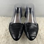 Isaac Mizrahi New York Black Pointed Toe D'Orsay Flats Vegan Perforated Size 8.5 Photo 1