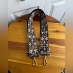 Wide replacement purse strap embroidered multicolor Black Photo 3