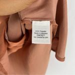 Nine West  Terracotta Lightweight Satin Button-Down Cap Sleeve Shirt NWT Size S Photo 4