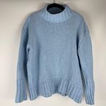 Philosophy Light Blue Thick Knit Turtleneck Soft Woven Sweater Photo 0