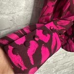 Who What Wear  Women’s Blouse Animal Print Size XXL (Black Pink) Photo 4