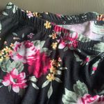 Bobbie Brooks Floral Patterned‎ Leggings Black Size L Photo 4