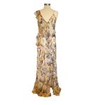 Luxxel Becca Frill Maxi Floral Dress In Butter Yellow & Gold LD10761 Photo 2