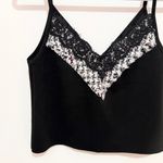 ZARA  Lace + Tweed Faux Suede Cami – Small Photo 3