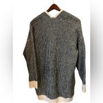 FRNCH  long open front black and‎ white/cream sweater Photo 6