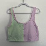 Terez  Gingham Crop Top Green Purple XL Photo 1