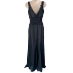 Elie Tahari Ellie Tahari 100% Silk Black Maxi Formal Dress Photo 2