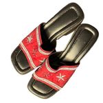 SO Vintage Y2K Beaded Wooden Heels 8 Bohoemian Photo 0