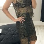 Sans Souci Black & Gold Lace Skirt Set Photo 3