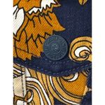 MOTHER The Puffy Wrapper Floral Denim Jumpsuit Flowers in Her Hair L Tan Size L Photo 5