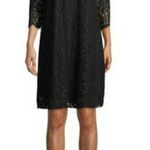 Karl Lagerfeld Womens Dress Size 4 Black Lace Shift 3/4 Sleeve Rhinestones NEW Photo 1