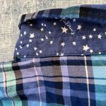 Victoria's Secret Blue Pink Metallic Plaid Oversized Sleep Shirt Nightgown XS Photo 6