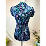 HeartSoul Y2K Baby Doll Ruffle Short Sleeve Top Blue Multi M Size M Photo 7