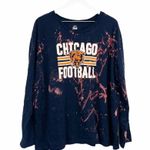 Chicago Bears Custom One Of A Kind Reverse Dyed Graphic Tee SZ 2XL Football Photo 1