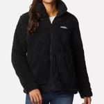 Columbia Womens  Black Full zip Sherpa Jacket Coat M Photo 0