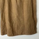 Cynthia Ashby Tan Brown Linen Skirt Elastic Waist Pull On Minimalist Logenlook L Size L Photo 6