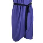 Alexander Wang 100% Silk Wrap Mini Cocktail Dress 2 Purple Petal Belt Tie Luxury Photo 3