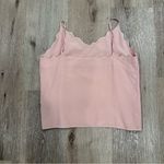 Maje Light Pink Scalloped 100% Silk Tank Top Size 1 US Small Photo 6