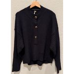 Free People  Cocoa Rib Henley Sweater Size Small Photo 13