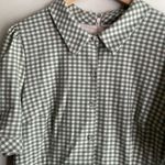 Gal Meets Glam  Delilah Green Gingham Dress Photo 3