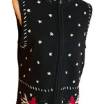 Vtg Y2K cardinal winter zip up sweater vest Black Size M Photo 0