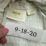 Maeve Anthropologie  Top Womens X Small White Ruffle Tank Smocked Cotton Photo 5