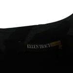 Ellen Tracy Elegant Cap Sleeve Sheath Black Dress Belted Gold Photo 6