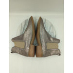 Vanessa Wu Booties Woman's 38/7.5 Silver Metallic Snake Skin Shiny Boho Photo 6