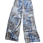 J. McLaughlin  Eugene Pant in White Blue Palm Park |  XS NWT Photo 2