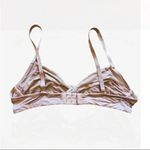 Madewell  Lightweight  Loungewear Blush Pink Triangle Bra Size L Photo 2