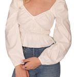 Reformation White Long sleeve Top Photo 0