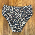 Bar III Beach Cheetah Printed High Rise Shirred sides Bikini Bottoms size M NWT Photo 1
