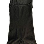 Ribbed sleeveless one piece bodysuit activewear romper Black Size XS Photo 0