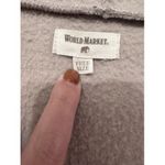 World Market Duster Women’s One Size Cardigan‎ Coat Zip Wide Sleeve Gray Taupe Size L Photo 8