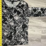 Rafaella Black, White, Gray Snakeskin Cardigan Sweater Button Front 3/4 Sleeve S Photo 7