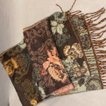 V. Fraas  cashmink Floral Scarf in Earthy Tones cozy fall coffee shop Photo 0