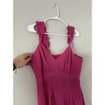 Nanette Lepore  Pink Ruffle Tiered Sleeveless Fairycore Midi Dress Size 4 Photo 1